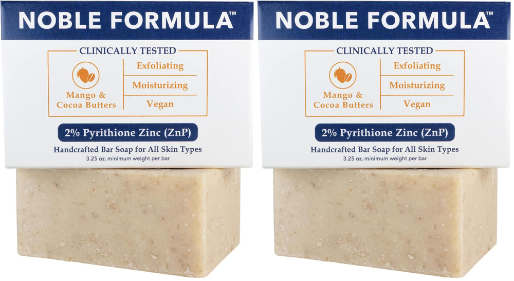 Noble Formula 2% zinc bar soap—whole bar—gentle cleansing helps remove oil and debris.