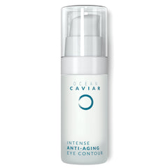 Noche Y Dia Caviar Eye Contour bottle shows premium packaging for mature skin care.