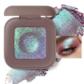 Noerrors duochrome eyeshadow palette with plum, mauve, green, and blue shimmer for color-shifting looks.