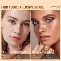 Noerrors waterproof freckle marker stays put through daily activities.