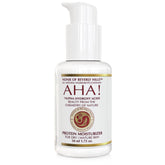 Nonie of Beverly Hills AHA Protein Moisturizer jar closeup showing creamy texture for smoother skin.