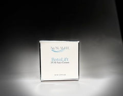 Noravite Botolift ingredient label highlighting hyaluronic acid and argireline