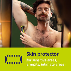 Norelco OneBlade body comb 3mm for fast trimming on larger areas.