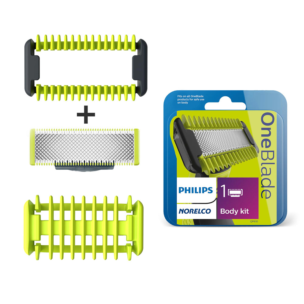 Norelco OneBlade replacement blade for face and body with long-lasting performance.