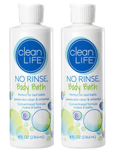 No-Rinse Body Bath bottle front view, compact and value-packed.