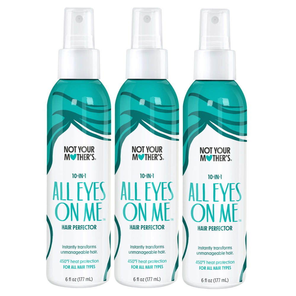 Not Your Mother's All Eyes On Me bottle pour showing heat protection in action.