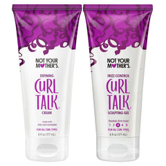 Not Your Mother's Curl Talk frizz control gel bottle delivering a flexible, frizz-free hold.