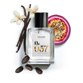 Noteworthy N057 Sweet Embrace bottle showing warm vanilla and passionfruit notes