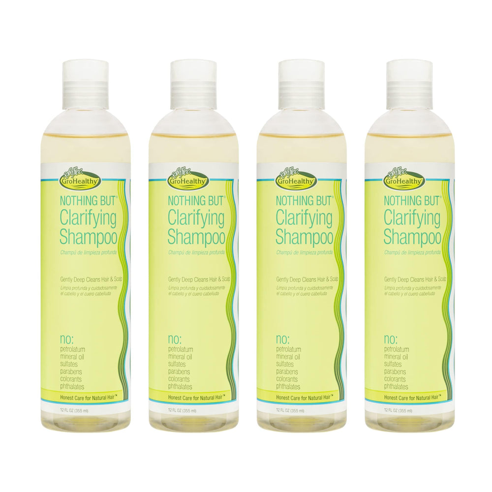Nothing But Clarifying Shampoo Detox bottle shows sulfate-free formula for gentle cleansing