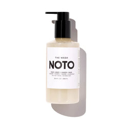NOTO Botanics The Wash bottle front, versatile daily-use cleanser for face, hands, body, and hair
