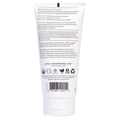 Nourish Organic face cleanser foam closeup – gentle lather with skin-nourishing oils.