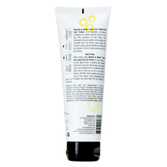 Nourish & Shine Frizz Less Gel Primer glossy finish swatch demonstrates humidity protection and lasting hold