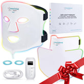 Nourished Bodynskin 7colors LED mask covers face and neck for multi-color light therapy.
