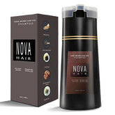 Nova Hair Dye Shampoo provides gray coverage with easy at-home use.