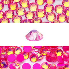 Close-up of Novani F-Rose flat-back rhinestones for nail art sparkle