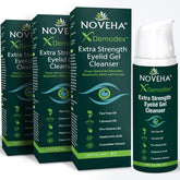 NOVEHA Demodex Eyelid Gel Cleanser bottle for gentle eyelid cleansing and dry eye relief