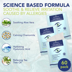 NOVEHA individually wrapped eye wipes: portable cleansing on the go.
