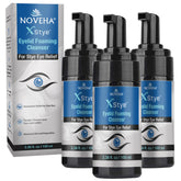 NOVEHA XStye foaming cleanser bottle with pump for daily eyelid cleaning