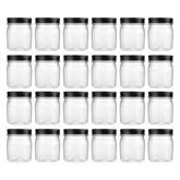 Novelinks 8 oz clear jar with metal lid for organized pantry storage.