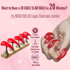 NOVO OVO 8in1 solid nail gel glue with 20ml bottles ensures strong, easy adhesion.