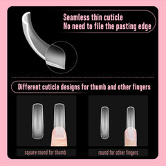NOVO OVO clear full-cover tips simplify gluing and decorating at home.