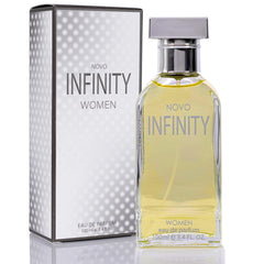 NovoGlow Infinity perfume bottle with elegant design for daily wear.