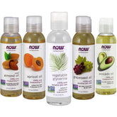 NOW Foods almond oil bottle for lightweight skin hydration and hair nourishment