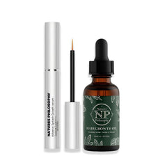 NP Natures Philosophy hair growth oil bottle boosts scalp nourishment and shine.