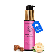 NP Nature's Philosophy Moroccan Argan Oil bottle provides deep nourishment for all hair types