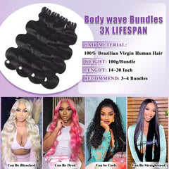 Ntuiol 16A raw body wave bundle 22in close-up demonstrates dramatic length and movement
