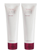 Nu Skin 180° Face Wash bottle pouring for a quick, refreshing cleanse.