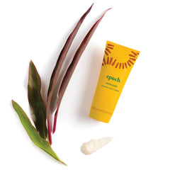 Close-up of Epoch Firewalker foot cream softening skin