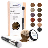 NuBeauti Root Touch Up Powder hairline shade swatch blends seamlessly.