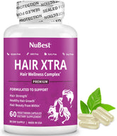 NuBest Hair Xtra bottle with capsules for daily hair growth support