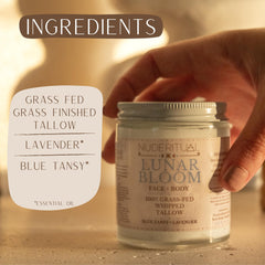 Nude Ritual Lunar Bloom packaging side showing USA-made purity and natural ingredients