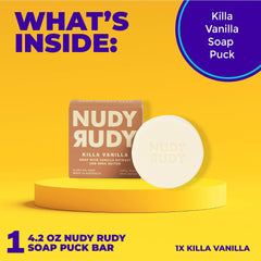 Nudy Rudy Triple Milled Bar offers a smooth, lasting texture.