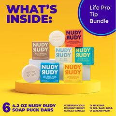Nudy Rudy Killa Vanilla soap puck blending vanilla scent with Shea butter