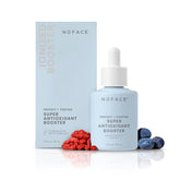 NuFACE Antioxidant Serum bottle shown for daily skincare protection and firming prep