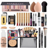 NUIBO all-in-one makeup kit featuring full palette for versatile looks and lasting color.