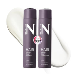 NULASTIN Vibrant Scalp Shampoo bottle front view showing volumizing formula for fine hair