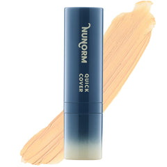 NuNorm Quick Cover Stick compact close-up showing buildable coverage for a natural look.