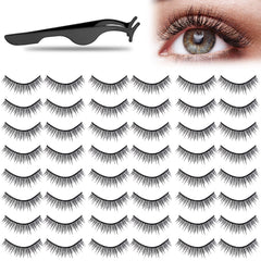 Nuogo natural-style eyelashes closeup showing a seamless blend.