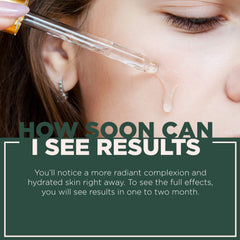 NuOrganic Face Lifting Serum on face and neck during massage
