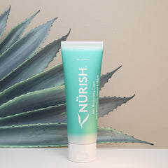 Cream texture close-up shows smooth, nourishing formula