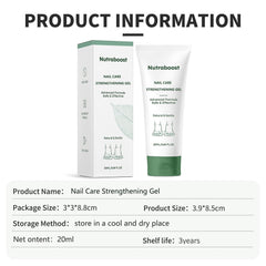 Nutraboost nail care gel application close-up shows smooth texture for easy use