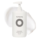 Nutrafol Conditioner bottle with pump for daily moisture and color-safe protection.