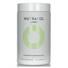 Nutrafol Women bottle showing potential for fuller, stronger hair