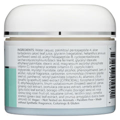 NutriBiotic peptide face creme texture swatch reveals creamy, fast absorbing finish
