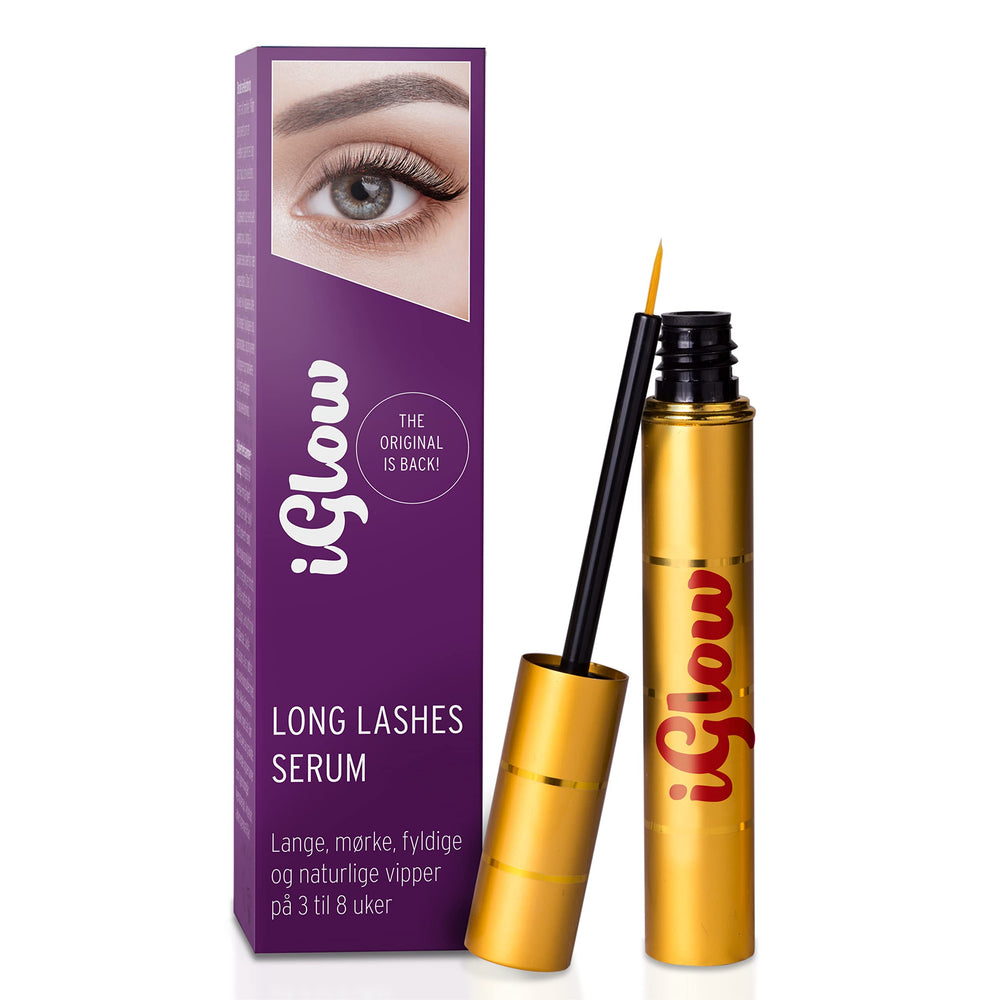 nutricosmetic iGlow bottle pour enables precise, mess-free application for lashes.