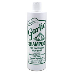 Nutrine garlic shampoo unscented 16oz bottle image-3 for easy dispensing